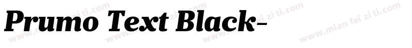 Prumo Text Black字体转换